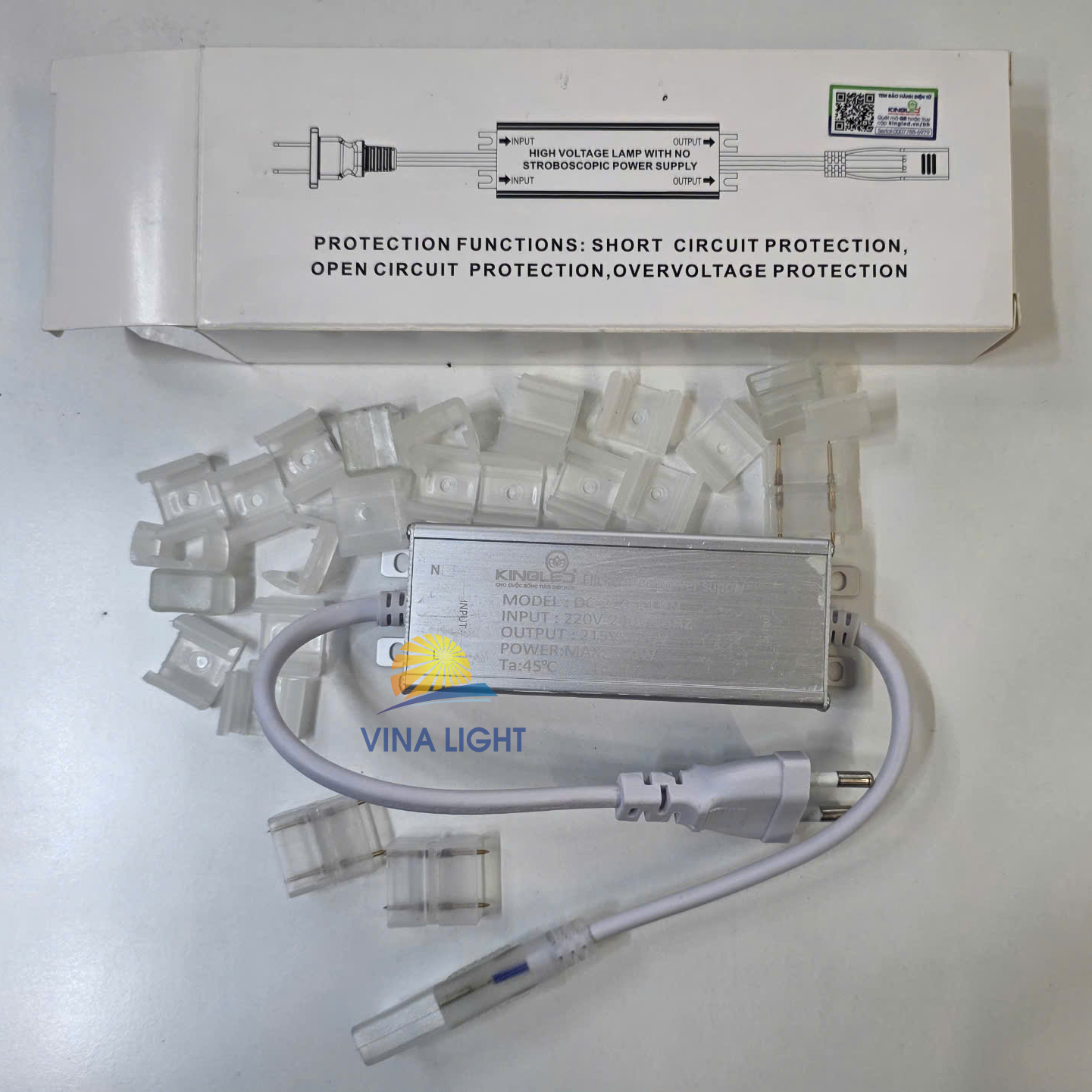 Bộ đổi nguồn DC LED dây 12W không nháy KingLED